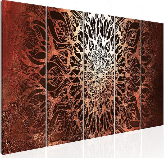 Stretched Canvas Zen Art - Hypnosis Orange Narrow-Tiptophomedecor