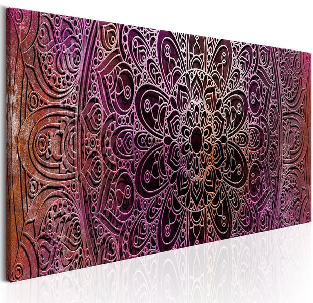 Stretched Canvas Zen Art - Mandala: Amethyst Energy-Tiptophomedecor