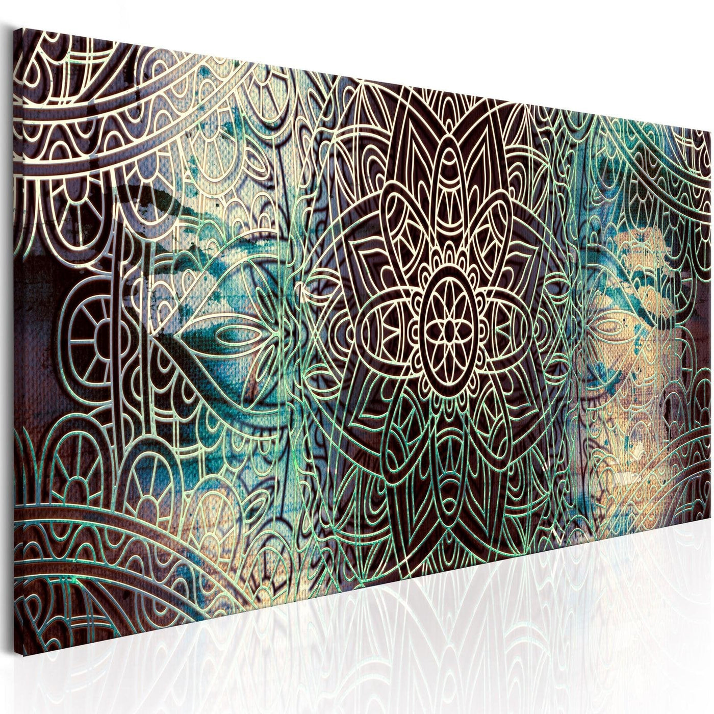 Stretched Canvas Zen Art - Mandala: Knot Of Peace-Tiptophomedecor