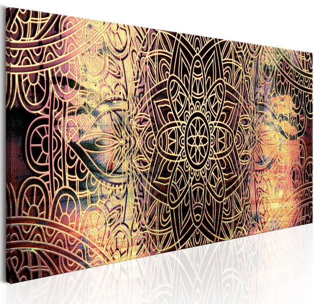 Stretched Canvas Zen Art - Mandala: Sunny Poetry-Tiptophomedecor