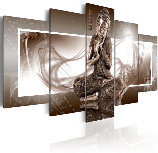 Stretched Canvas Zen Art - Musing Buddha-Tiptophomedecor