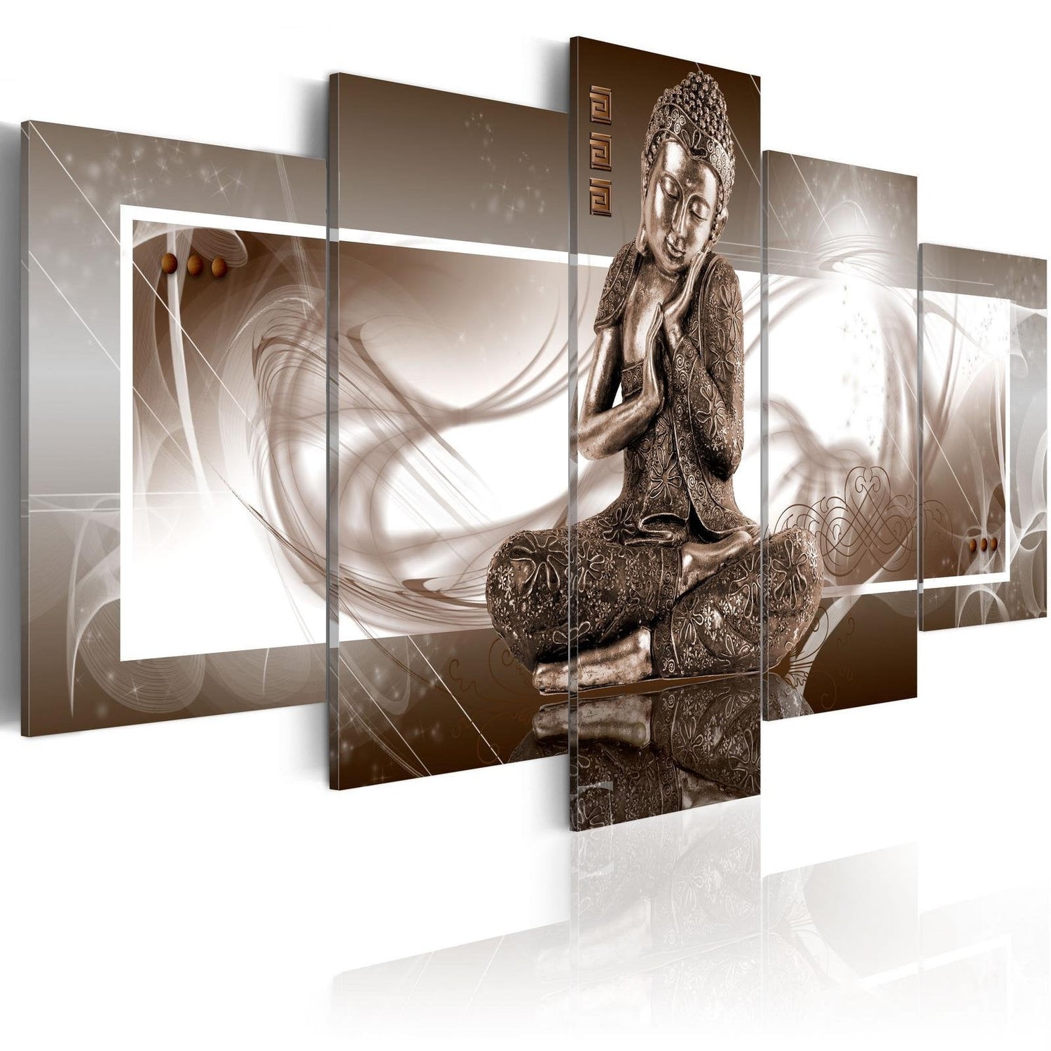 Stretched Canvas Zen Art - Musing Buddha-Tiptophomedecor