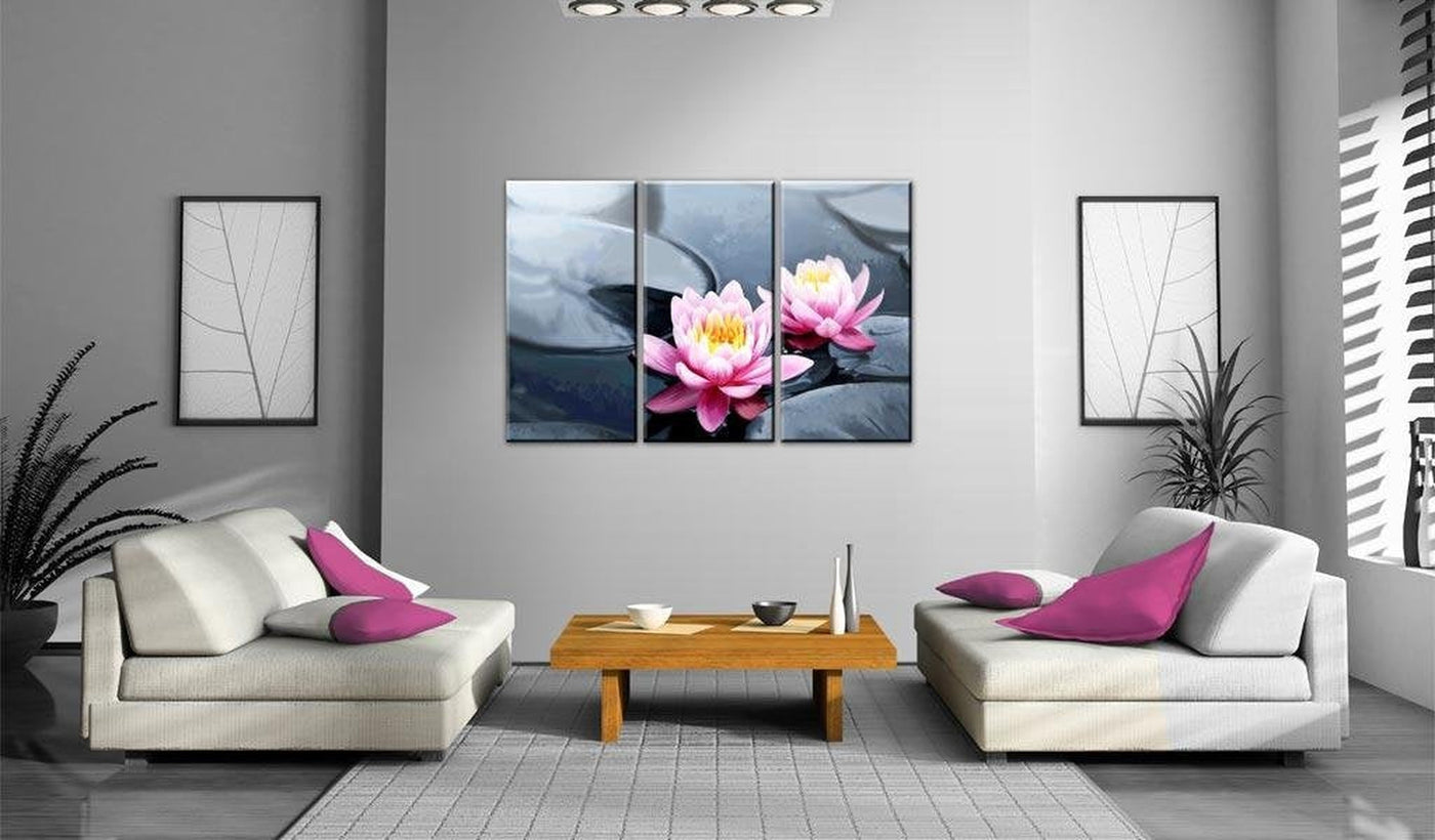 Stretched Canvas Zen Art - On The Water-Tiptophomedecor