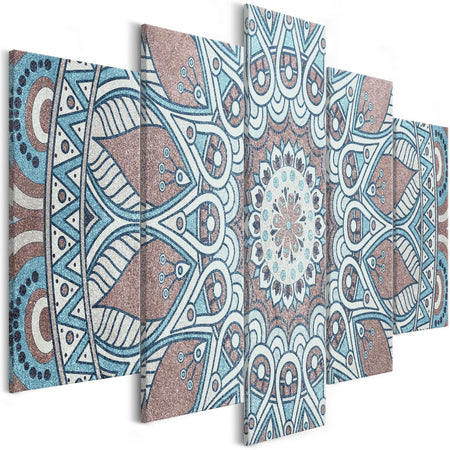 Stretched Canvas Zen Art - Oriental Circle Wide-Tiptophomedecor