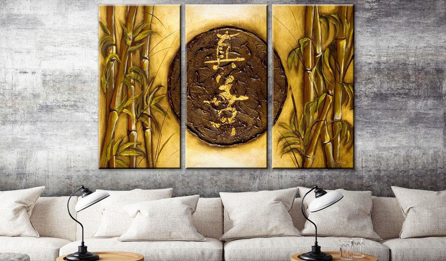 Stretched Canvas Zen Art - Oriental Symbol-Tiptophomedecor