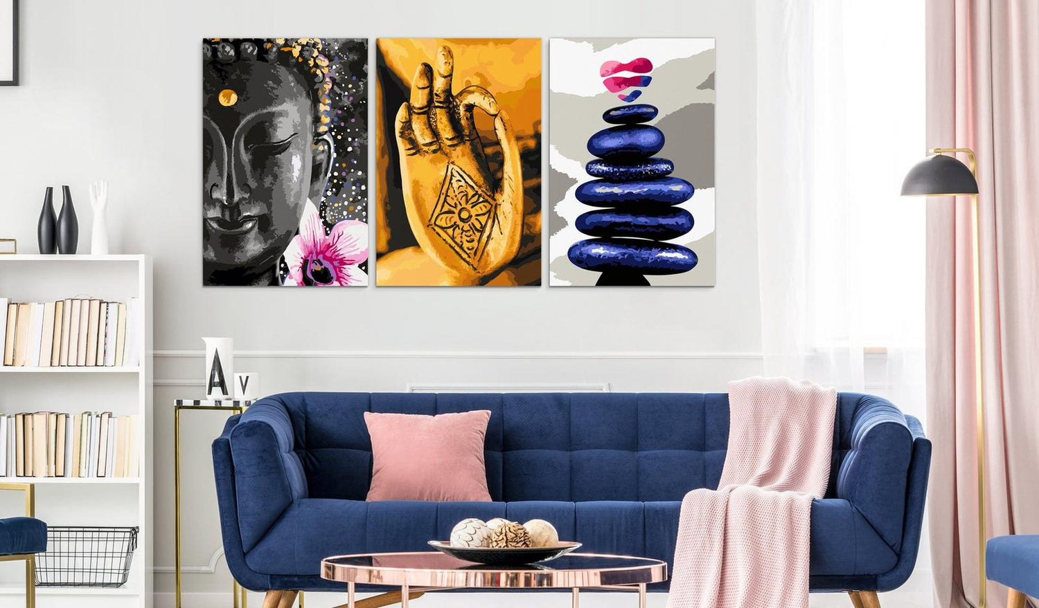 Stretched Canvas Zen Art - Oriental Triptych-Tiptophomedecor