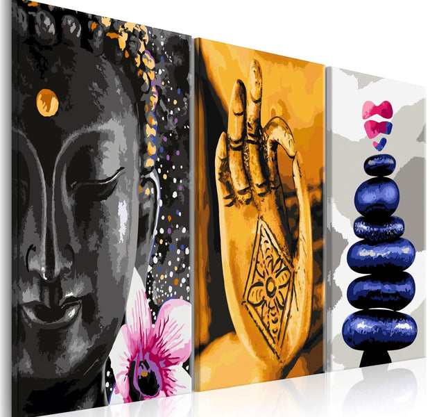 Stretched Canvas Zen Art - Oriental Triptych-Tiptophomedecor