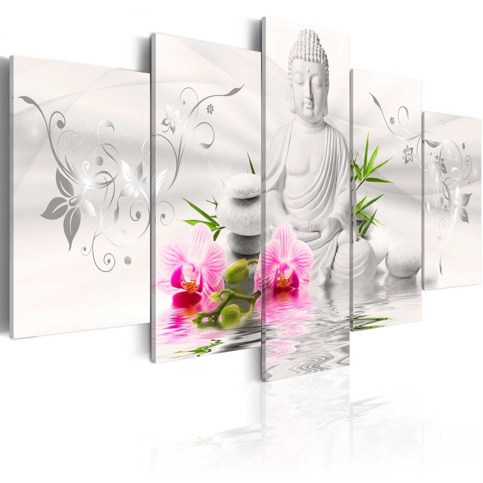 Stretched Canvas Zen Art - Pearl Buddha-Tiptophomedecor