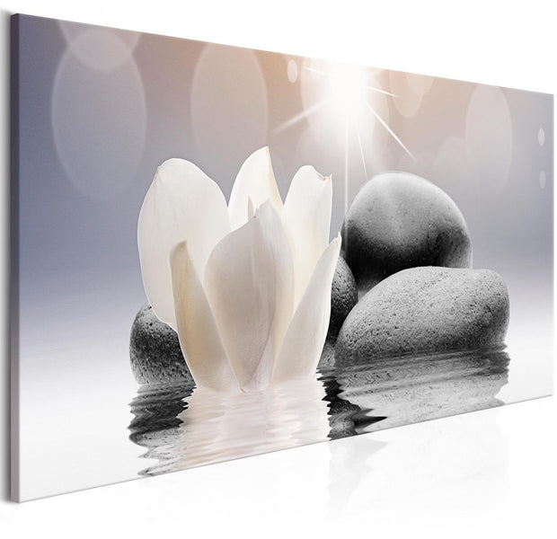 Stretched Canvas Zen Art - Pebbles In Water Narrow-Tiptophomedecor