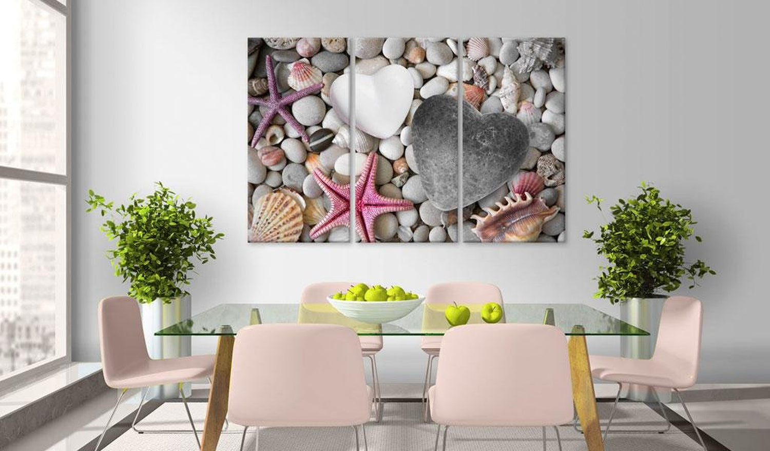 Stretched Canvas Zen Art - Pebbles Of Love-Tiptophomedecor