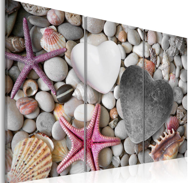 Stretched Canvas Zen Art - Pebbles Of Love-Tiptophomedecor