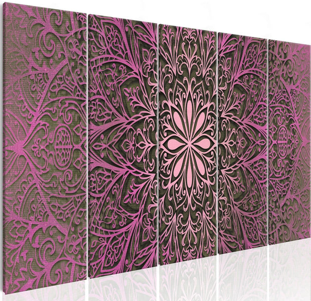 Stretched Canvas Zen Art - Pink Mandala-Tiptophomedecor