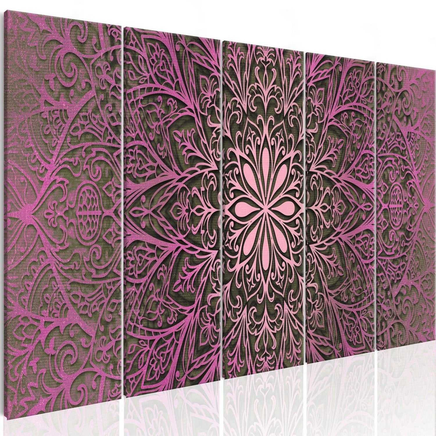 Stretched Canvas Zen Art - Pink Mandala-Tiptophomedecor