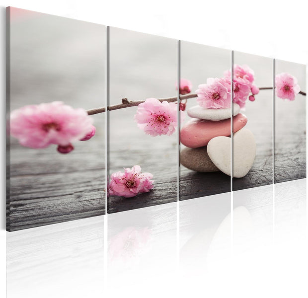 Stretched Canvas Zen Art - Tricoloured Pebbles I-Tiptophomedecor