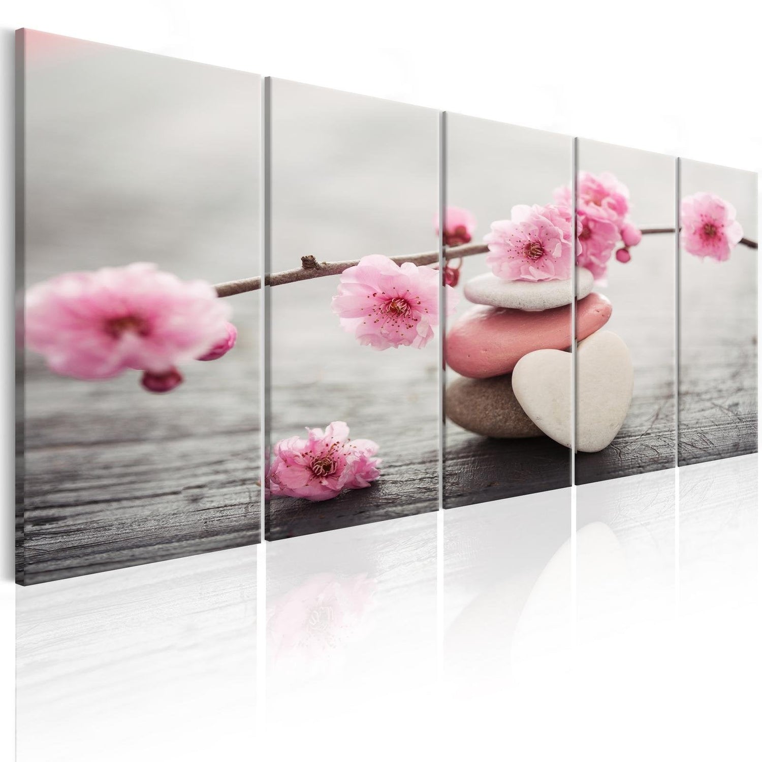 Stretched Canvas Zen Art - Tricoloured Pebbles I-Tiptophomedecor