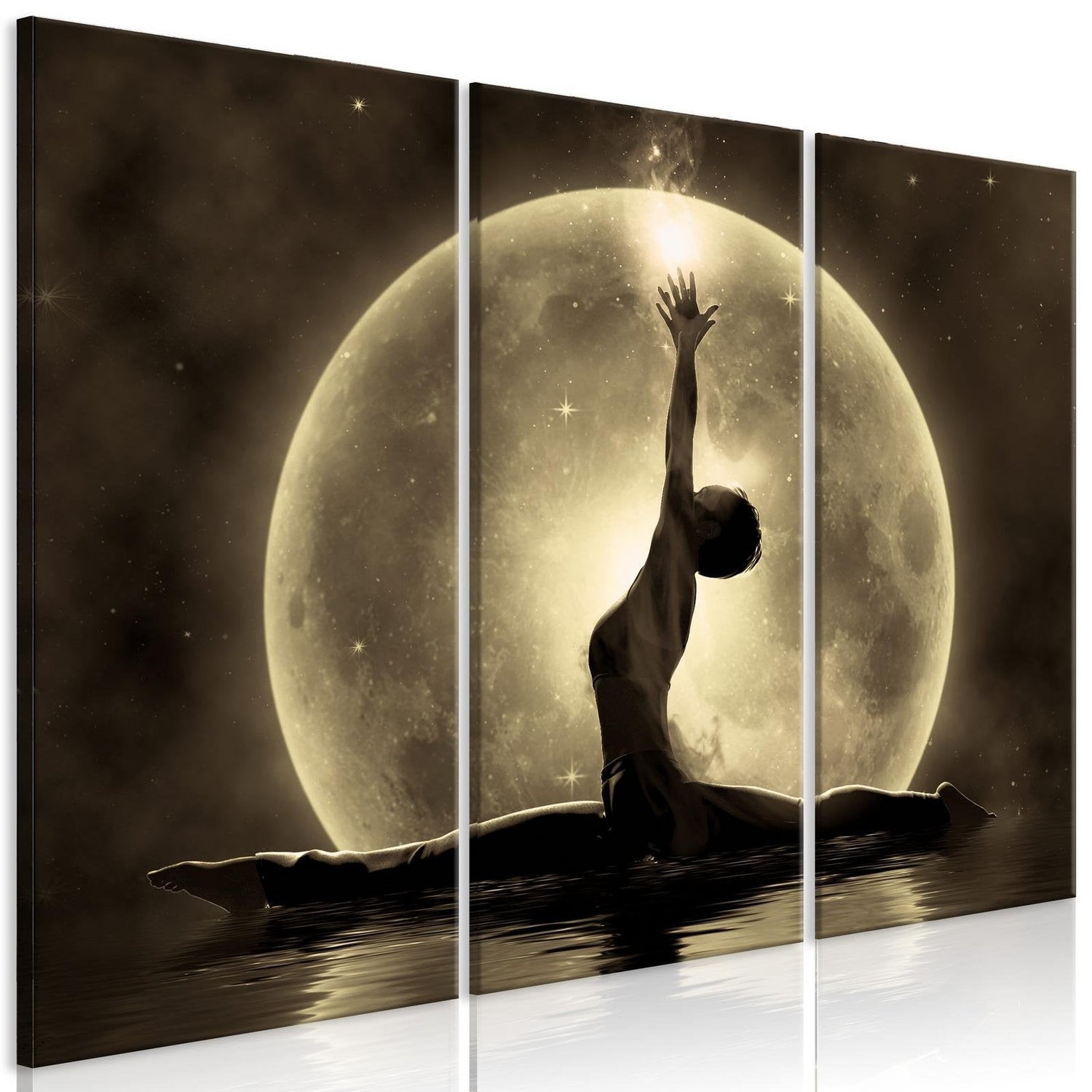 Stretched Canvas Zen Art - Twine Golden-Tiptophomedecor