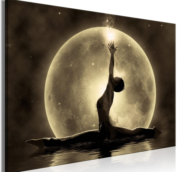 Stretched Canvas Zen Art - Twine Wide Golden-Tiptophomedecor