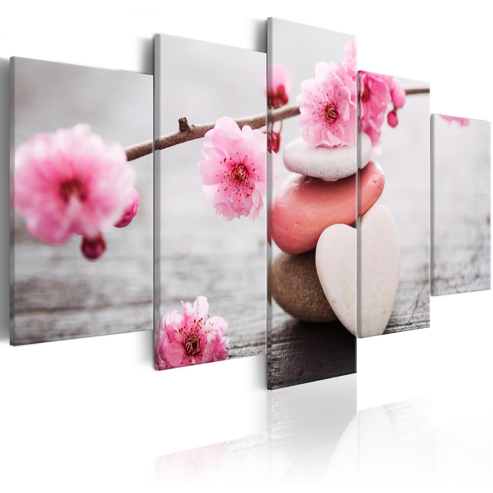Stretched Canvas Zen Art - Zen: Cherry Blossoms Iii-Tiptophomedecor