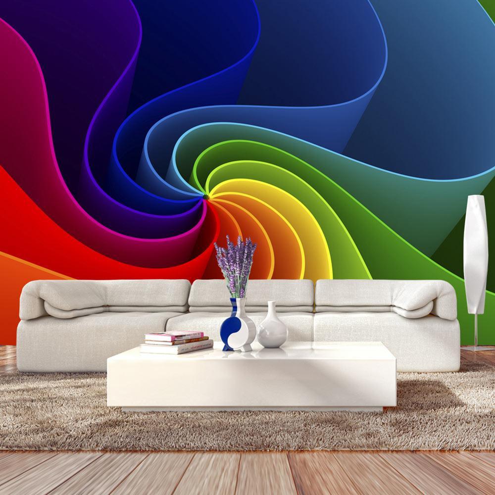 Peel and stick wall mural - Colorful Pinwheel-TipTopHomeDecor