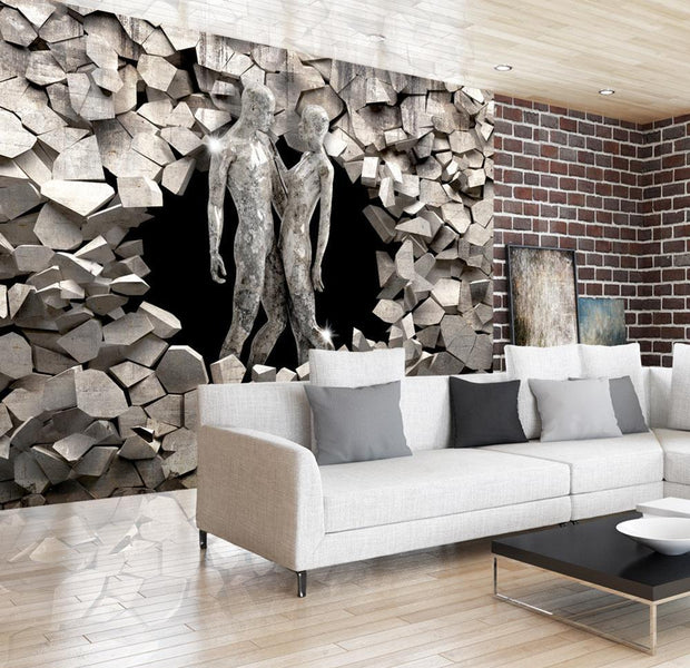 Peel and stick wall mural - Love Made of Stone-TipTopHomeDecor