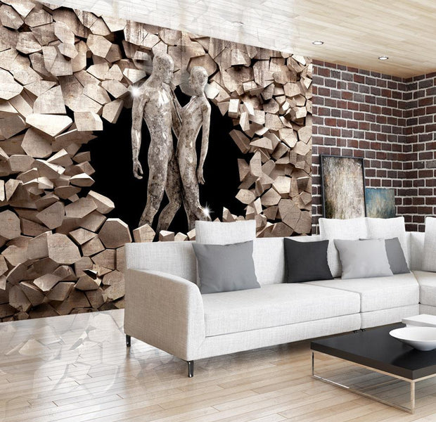 Peel and stick wall mural - Stone Heart's-TipTopHomeDecor