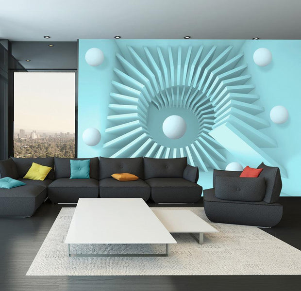 Peel and stick wall mural - Blue maze-TipTopHomeDecor