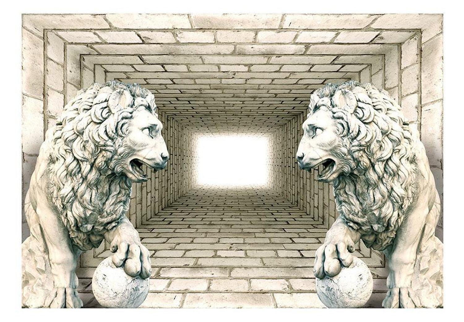 Peel and stick wall mural - Chamber of lions-TipTopHomeDecor