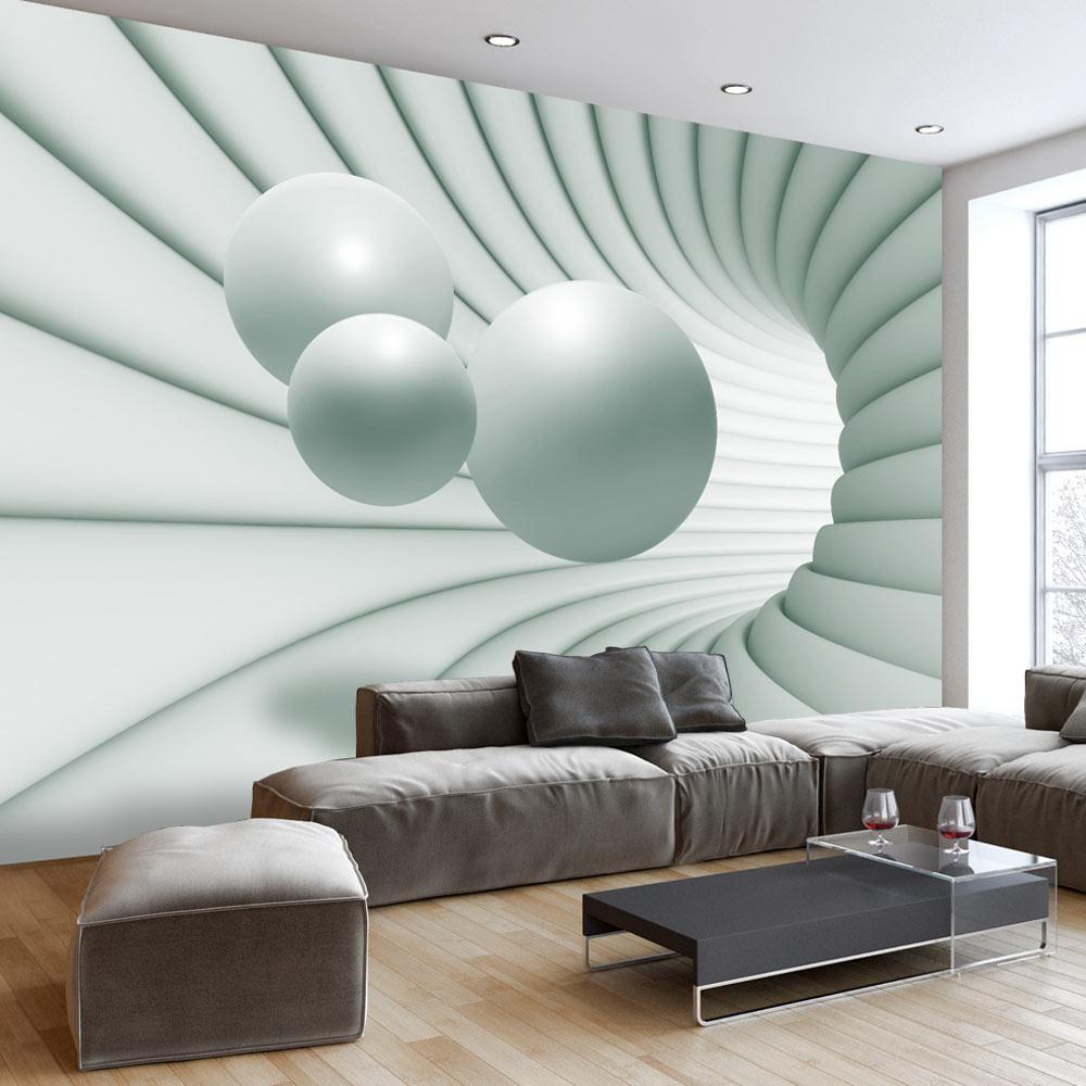 Peel and stick wall mural - In The Green Tunnel-TipTopHomeDecor