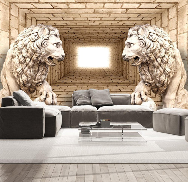 Peel and stick wall mural - Mystery of lions-TipTopHomeDecor