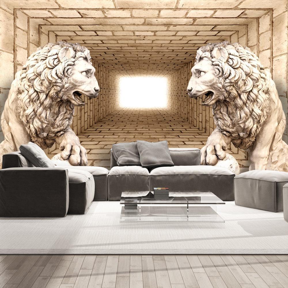 Peel and stick wall mural - Mystery of lions-TipTopHomeDecor