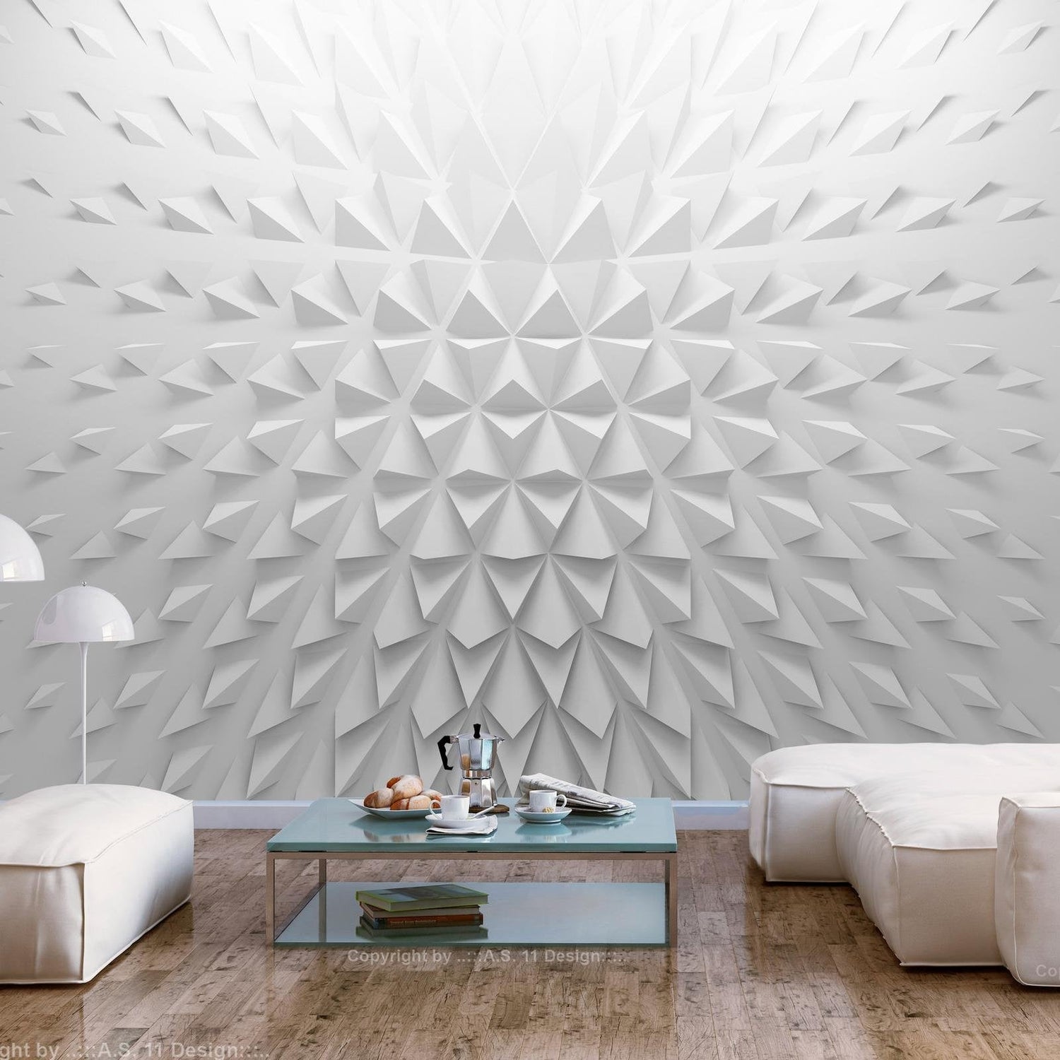 Peel and stick wall mural - Tetrahedrons-TipTopHomeDecor
