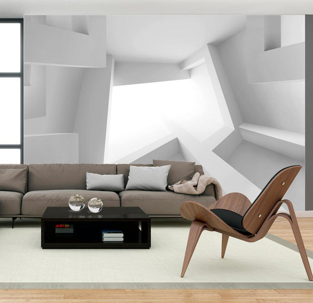 Peel and stick wall mural - White room-TipTopHomeDecor