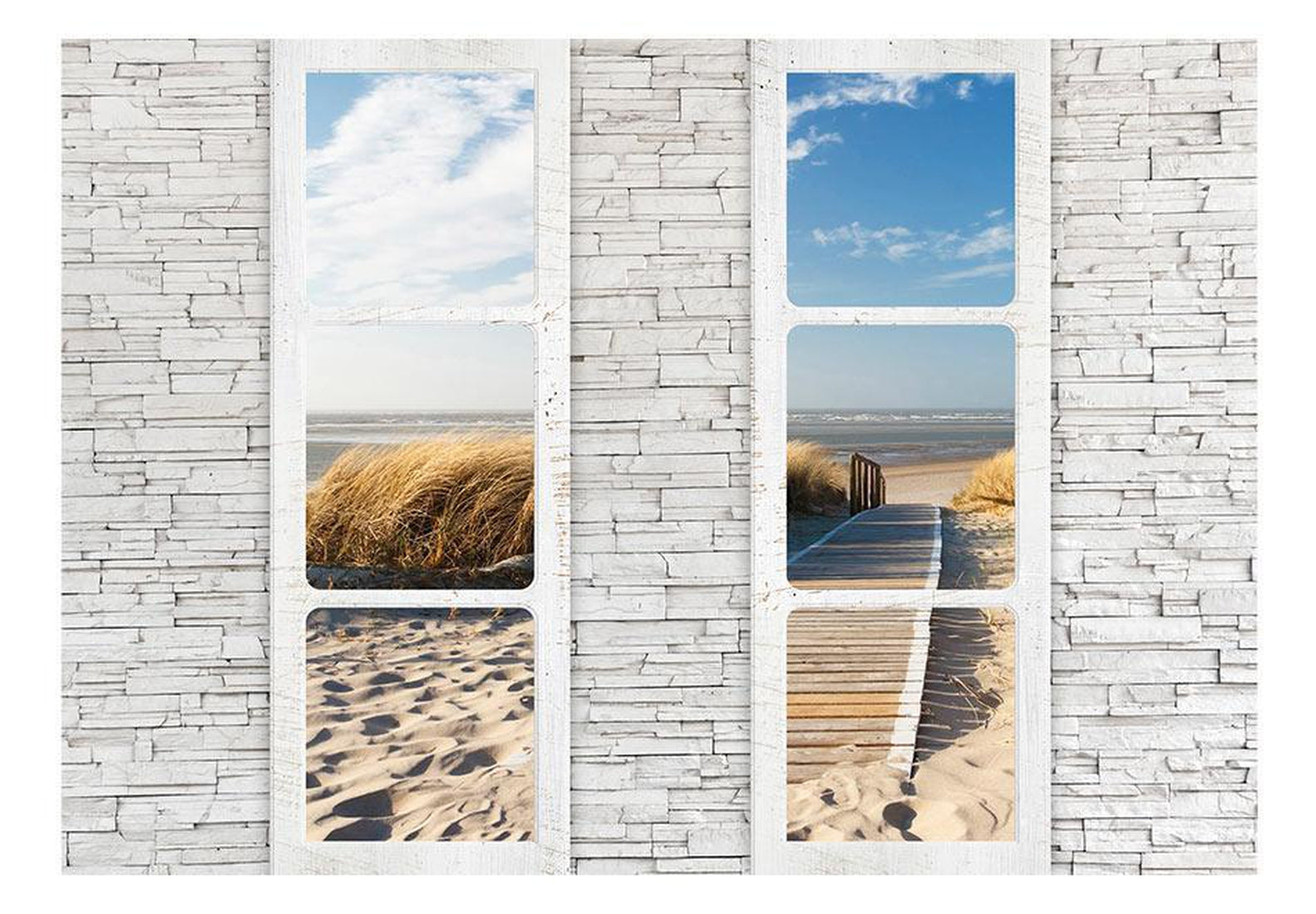 Peel and stick wall mural - Beach: view from the window-TipTopHomeDecor