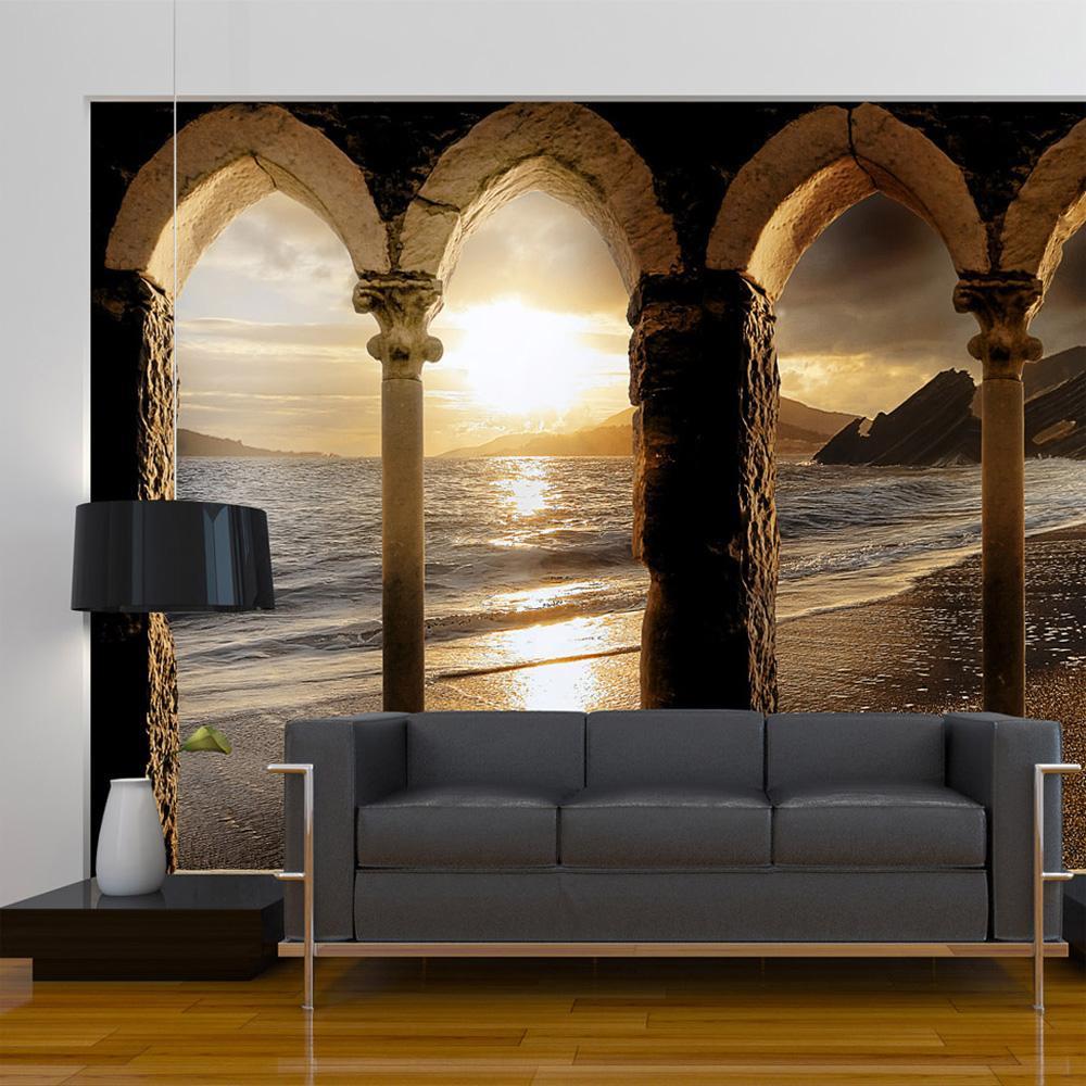 Peel and stick wall mural - Castle on the beach-TipTopHomeDecor