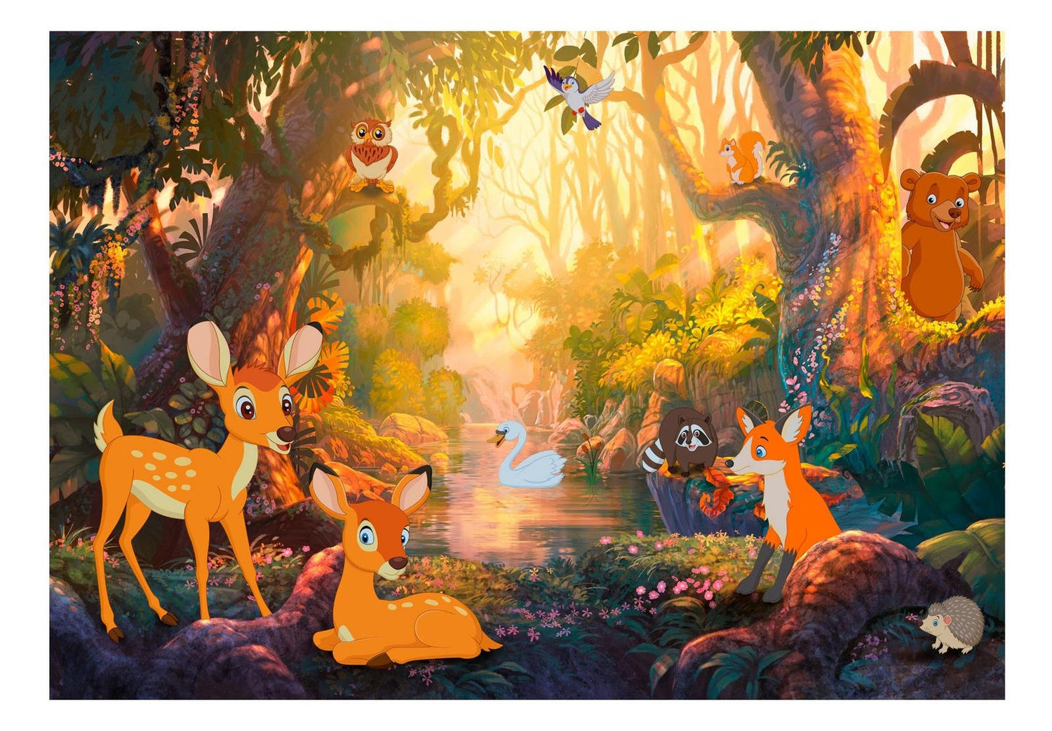 Peel and stick wall mural - Animals in the Forest-TipTopHomeDecor