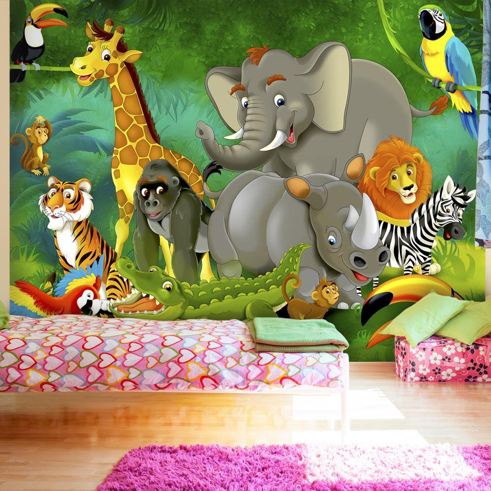 Peel and stick wall mural - Colourful Safari-TipTopHomeDecor