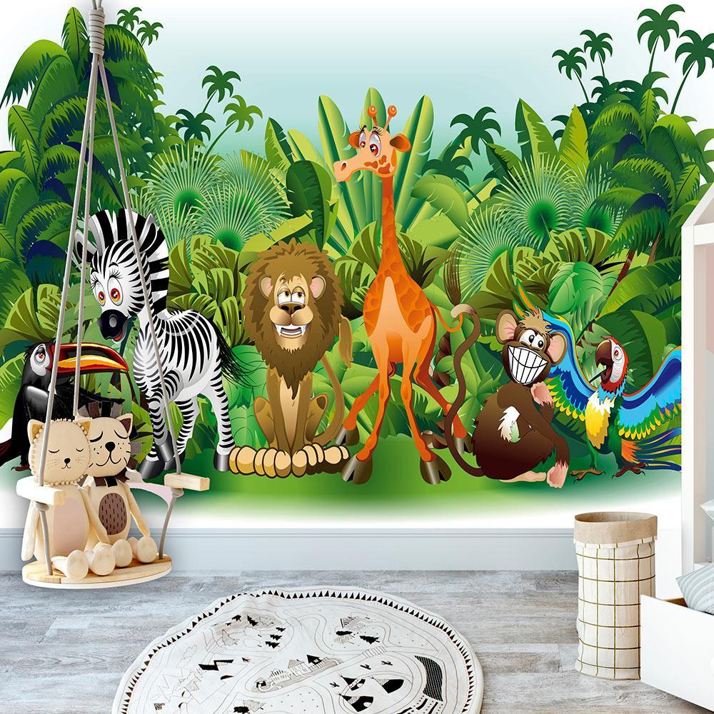 Peel and stick wall mural - Jungle Animals-TipTopHomeDecor