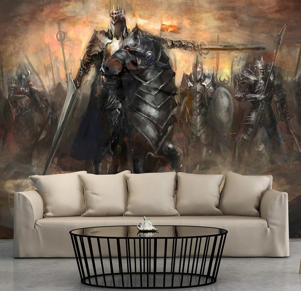 Peel and stick wall mural - Black rider-TipTopHomeDecor