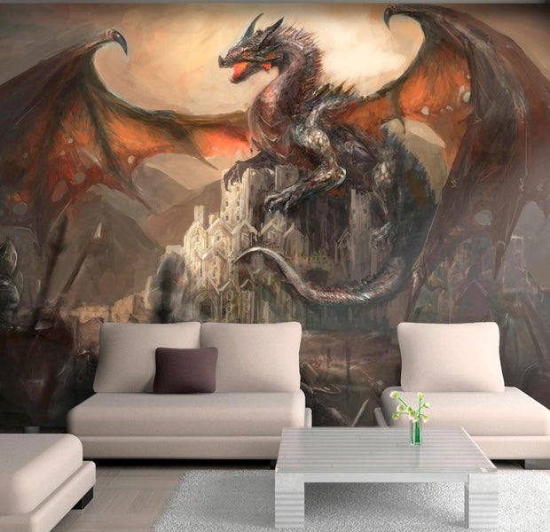 Peel and stick wall mural - Dragon castle-TipTopHomeDecor