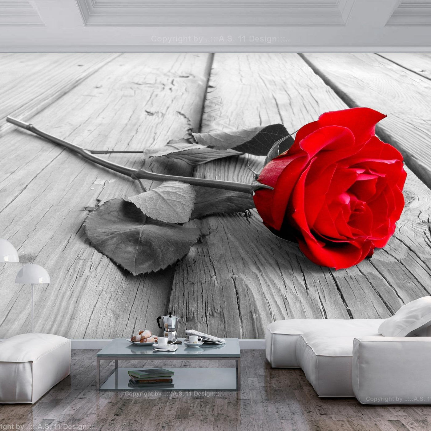 Peel and stick wall mural - Abandoned Rose-TipTopHomeDecor