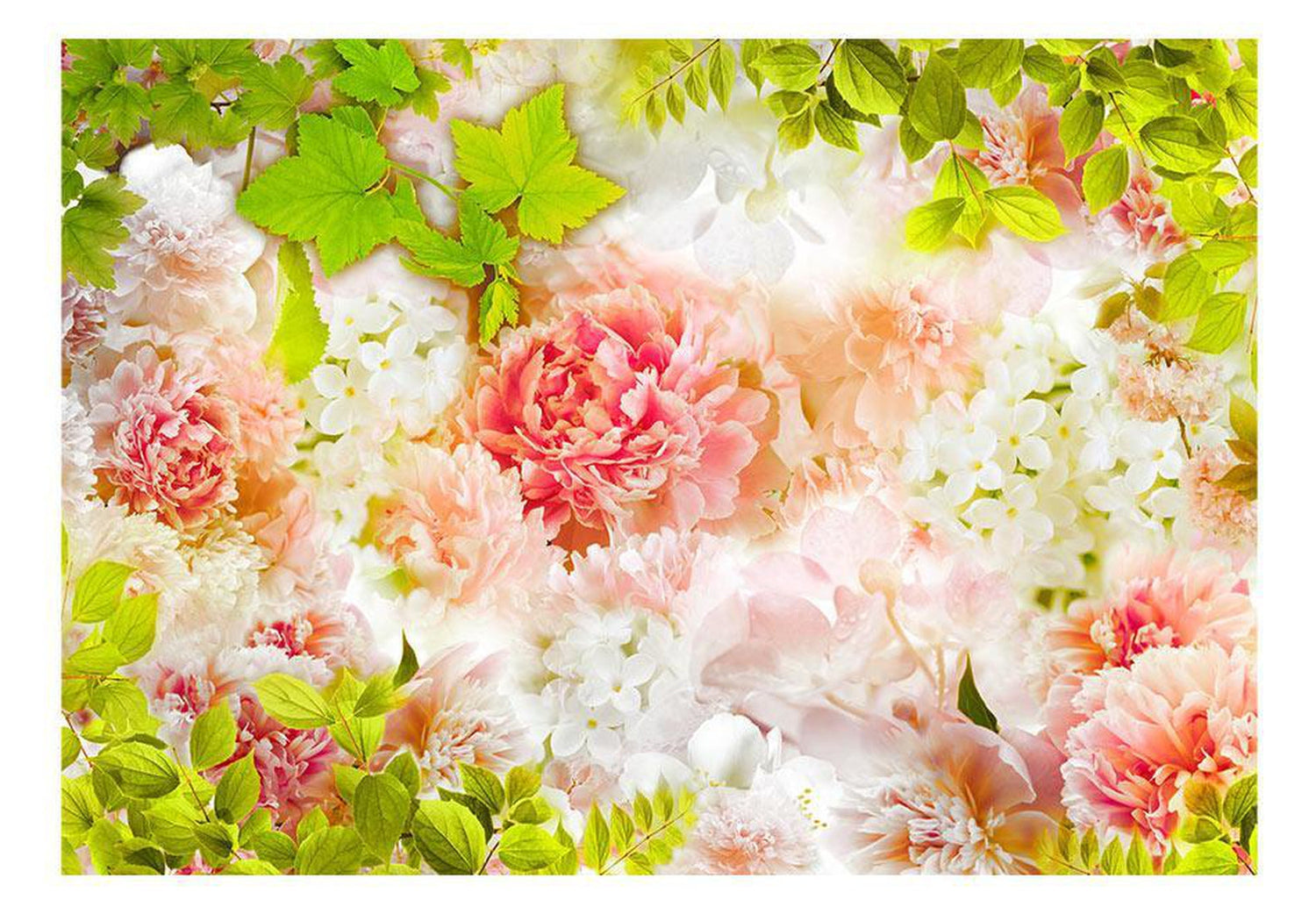 Peel and stick wall mural - Bright peonies-TipTopHomeDecor
