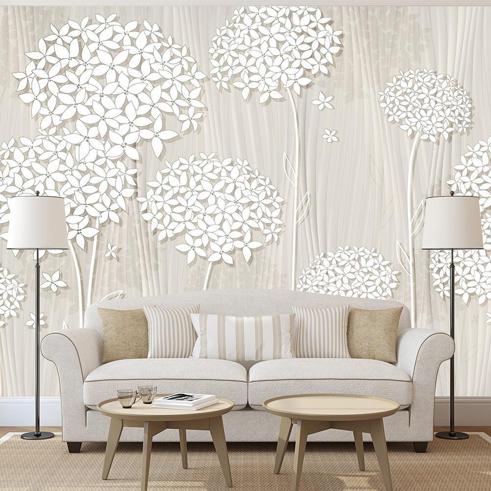 Peel and stick wall mural - Creamy Daintiness-TipTopHomeDecor