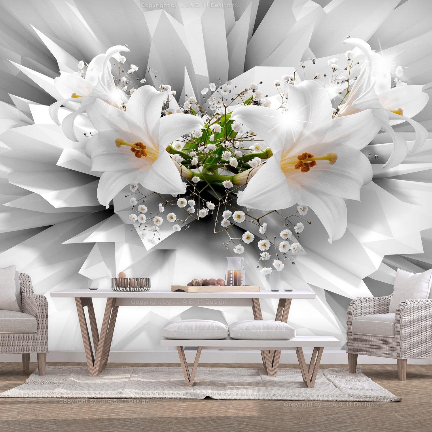 Peel and stick wall mural - Floral Explosion-TipTopHomeDecor