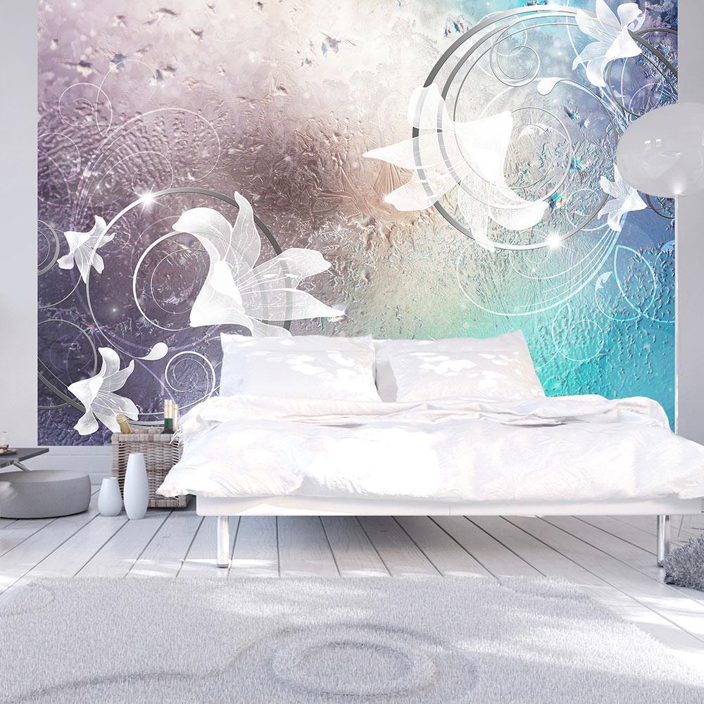 Peel and stick wall mural - Glass Flowers-TipTopHomeDecor