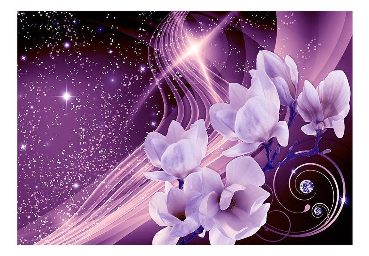 Peel and stick wall mural - Purple Milky Way-TipTopHomeDecor