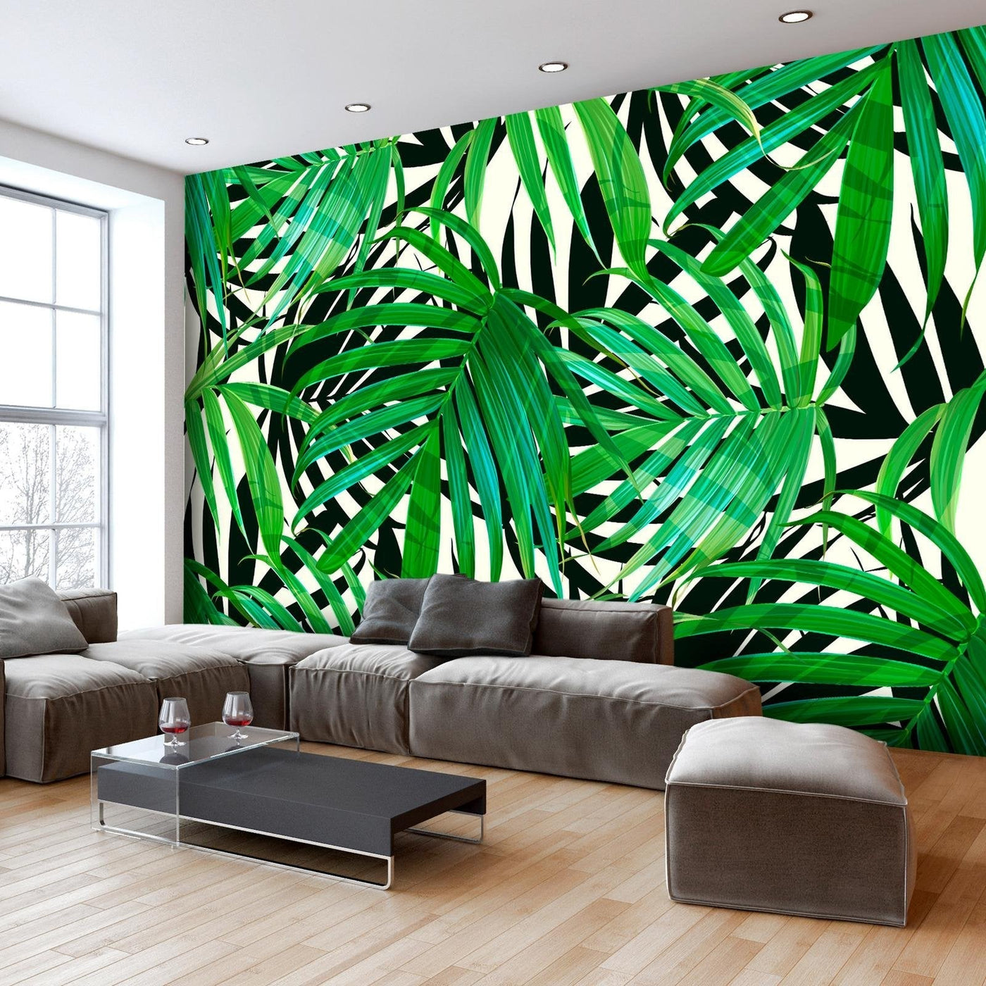 Peel and stick wall mural - Tropical Leaves-TipTopHomeDecor