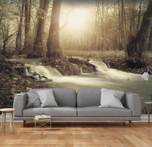 Peel and stick wall mural - Forest Cascade-TipTopHomeDecor
