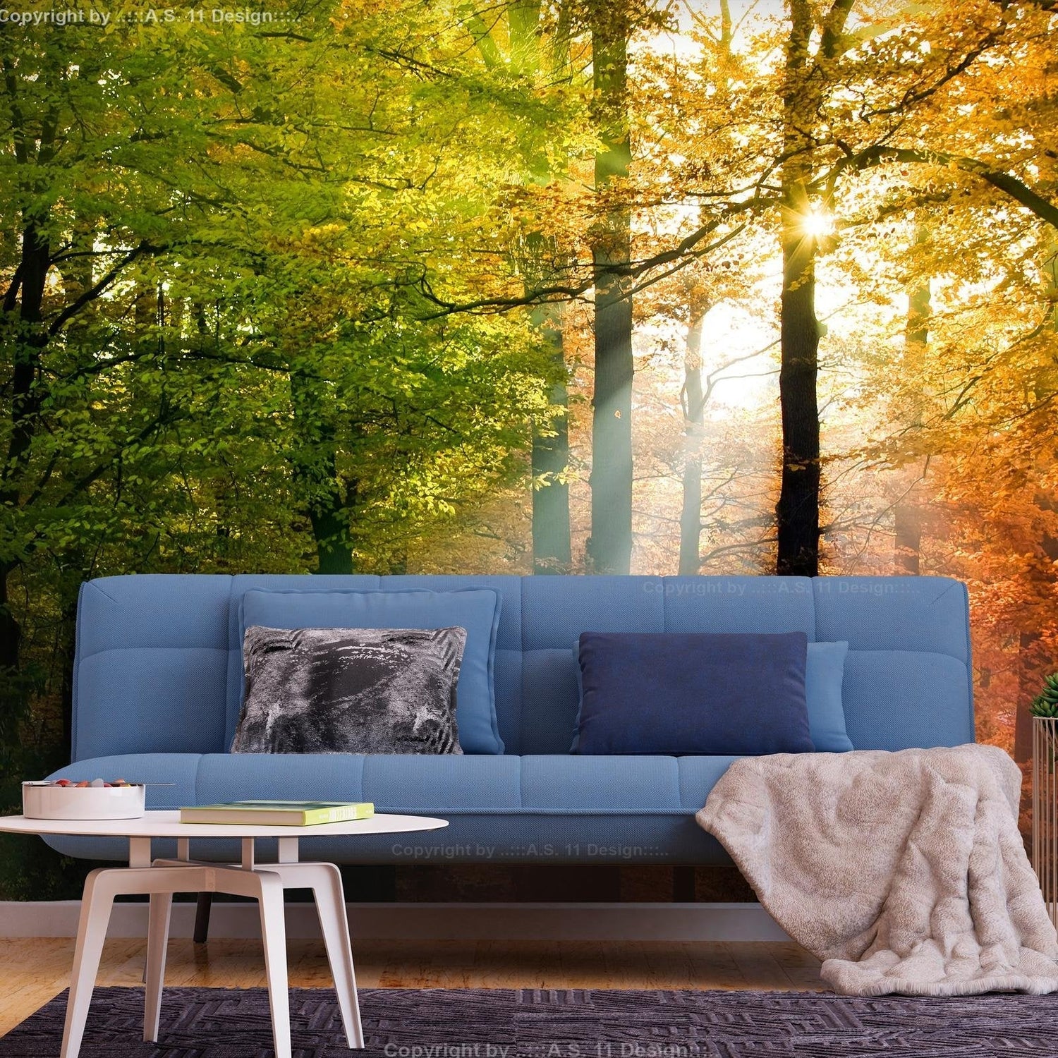 Peel and stick wall mural - Forest Colours-TipTopHomeDecor