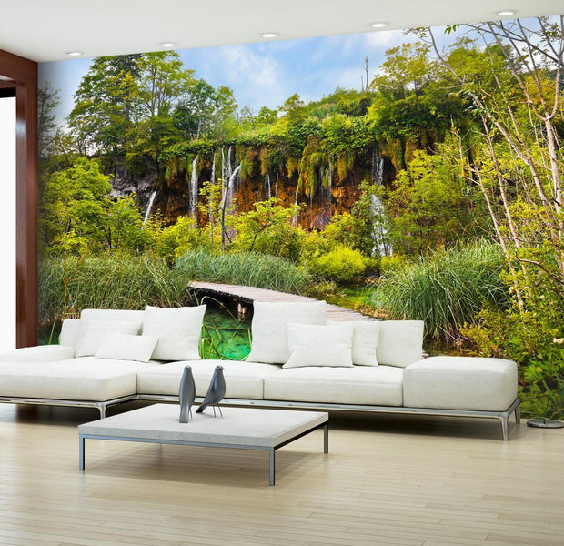 Peel and stick wall mural - Green oasis-TipTopHomeDecor