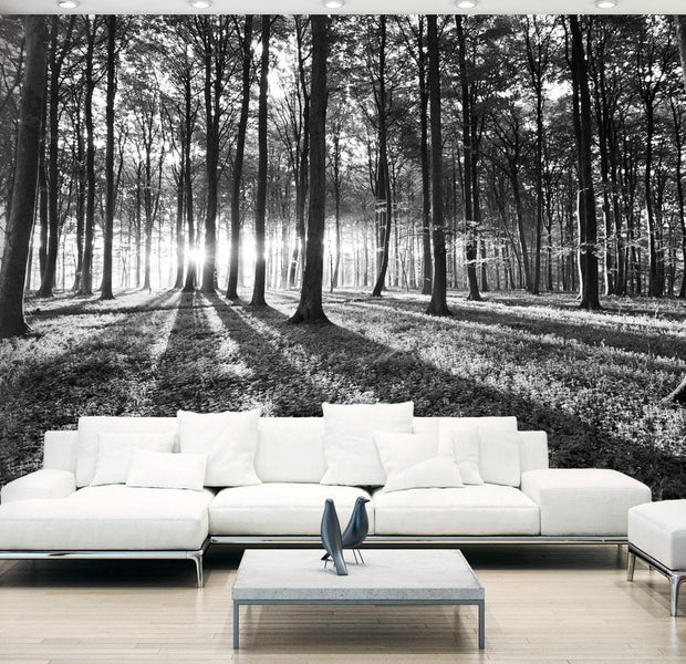 Peel and stick wall mural - Grey Wilderness-TipTopHomeDecor